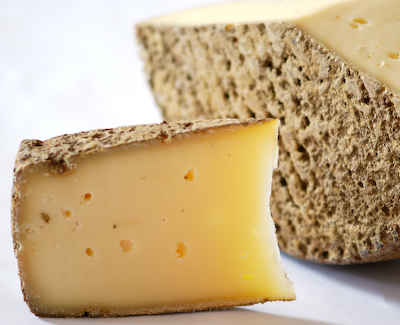 Artisanal cheese wedge