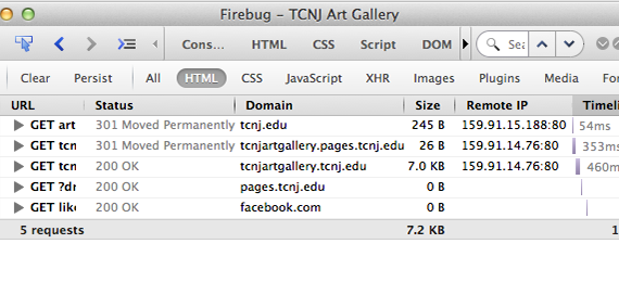 Firebug Addon Timeline View